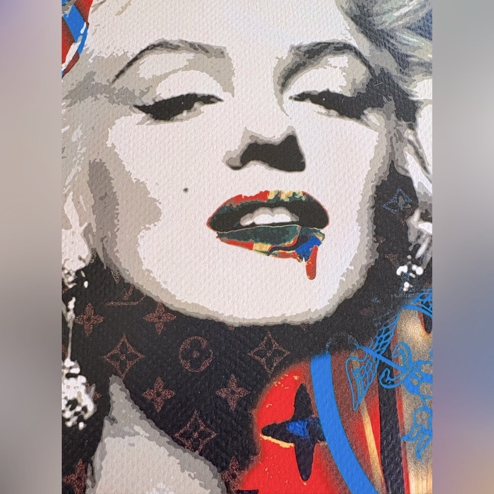 RARE signed and numbered large Marilyn Monroe/Louis Vuitton/Hermes by Death NYC